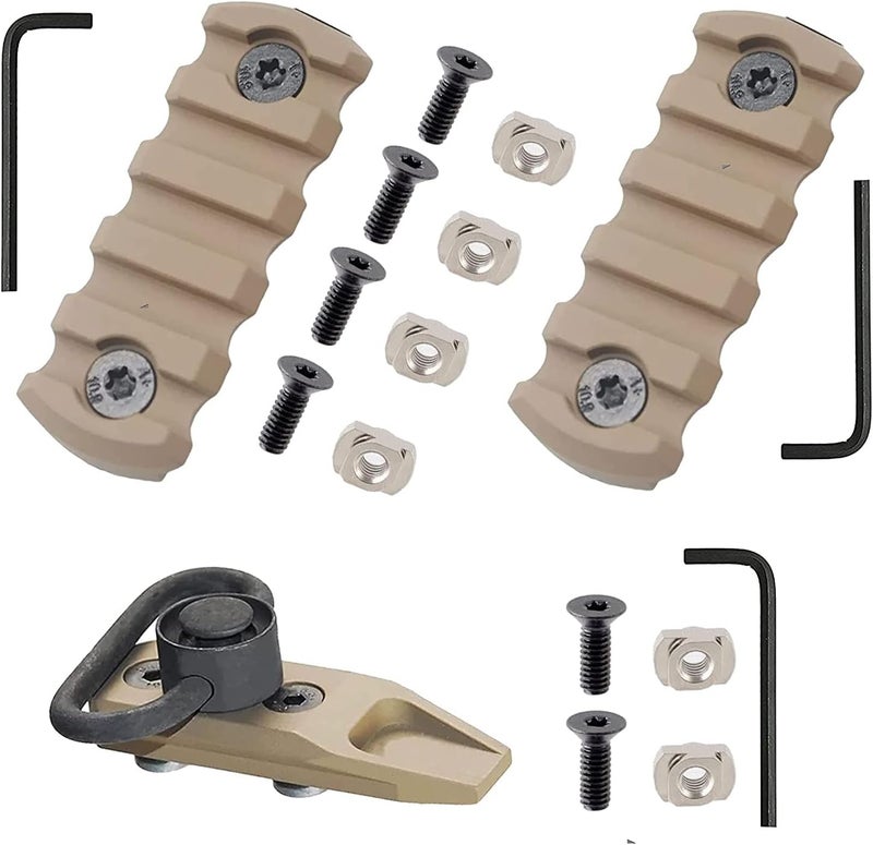 Gotical Store Combo - 2Pcs 5-Slot MLOK & Mount Kit-Push Button with Set of Screws & Allen Wrench… - Image 1